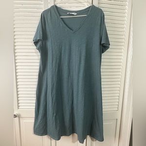 Sonoma green v-neck t-shirt dress ~ size 0X
